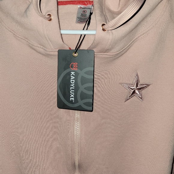 Women's Dallas Cowboys Pink Reign Cropped Full-Zip Hoodie - Picture 3 of 4